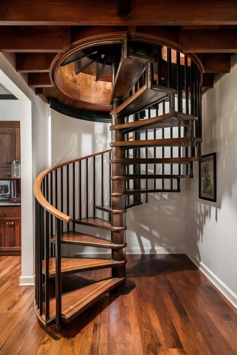 Vintage-Inspired Spiral Staircase Vintage-Inspired Spiral Staircase