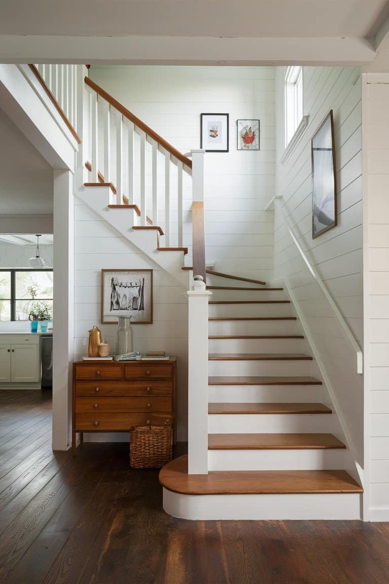 Cozy Cottage Vibes with Painted Stairs