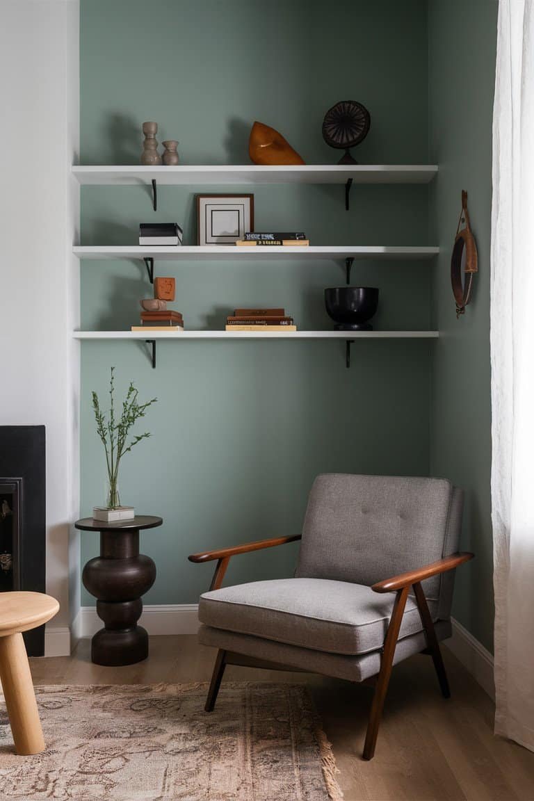 Minimalist Shelf with Statement Pieces