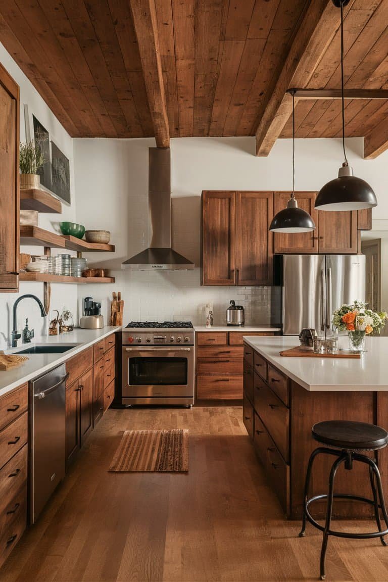 Mix Modern Appliances with Rustic Elements