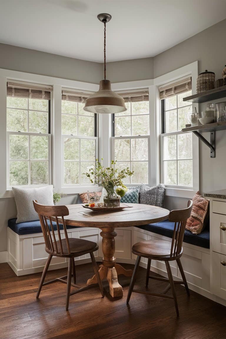 Farmhouse Table with Rustic Chairs