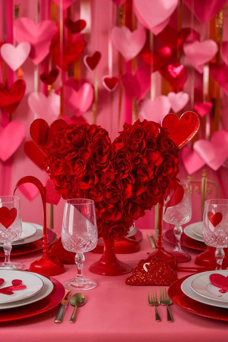 Heartfelt Glittery Centerpieces Heartfelt Glittery Centerpieces