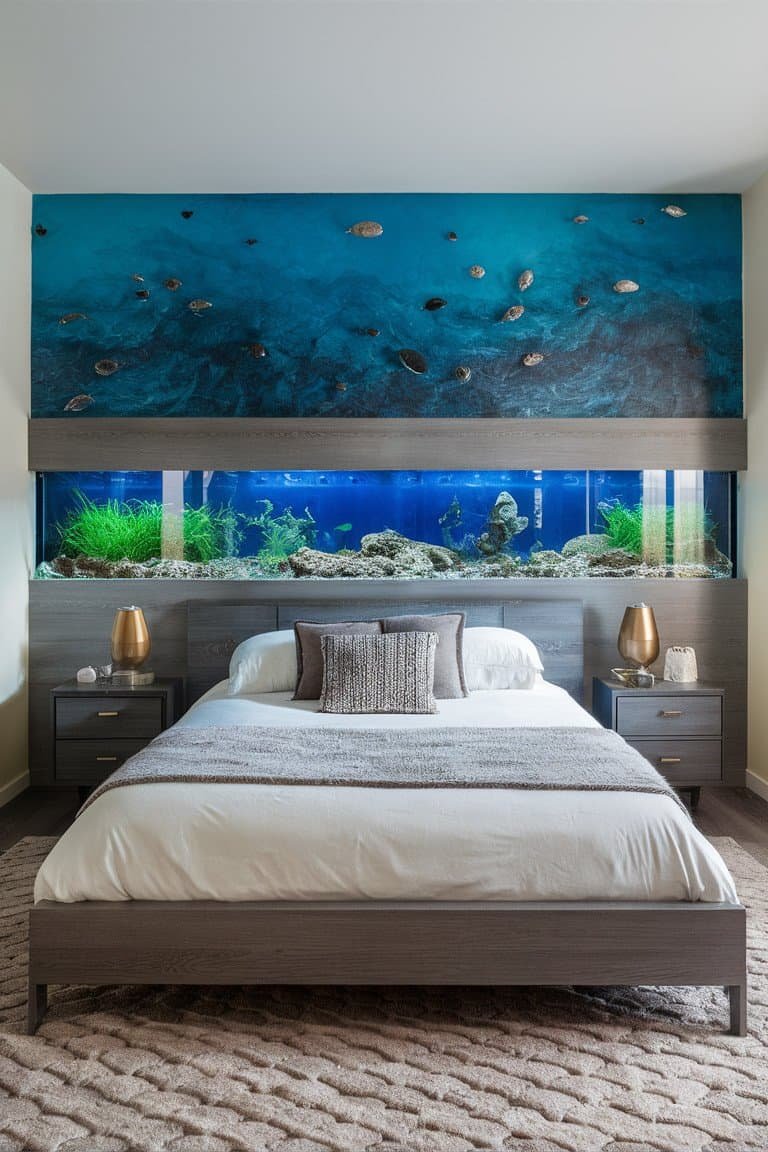 Ocean-Themed Wall Aquarium