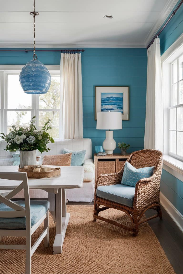 Coastal Retreat with Soft Sky Blue