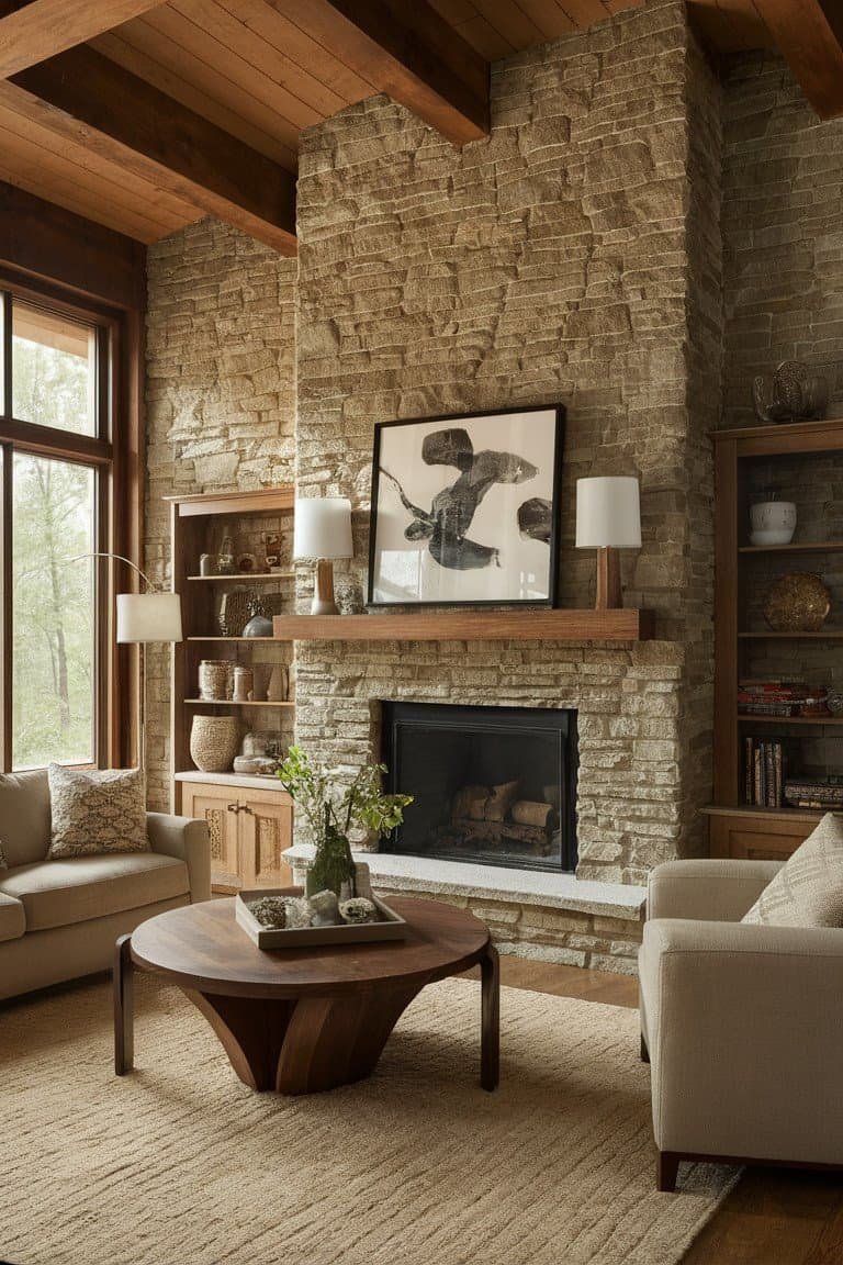 Rustic Fieldstone Wall