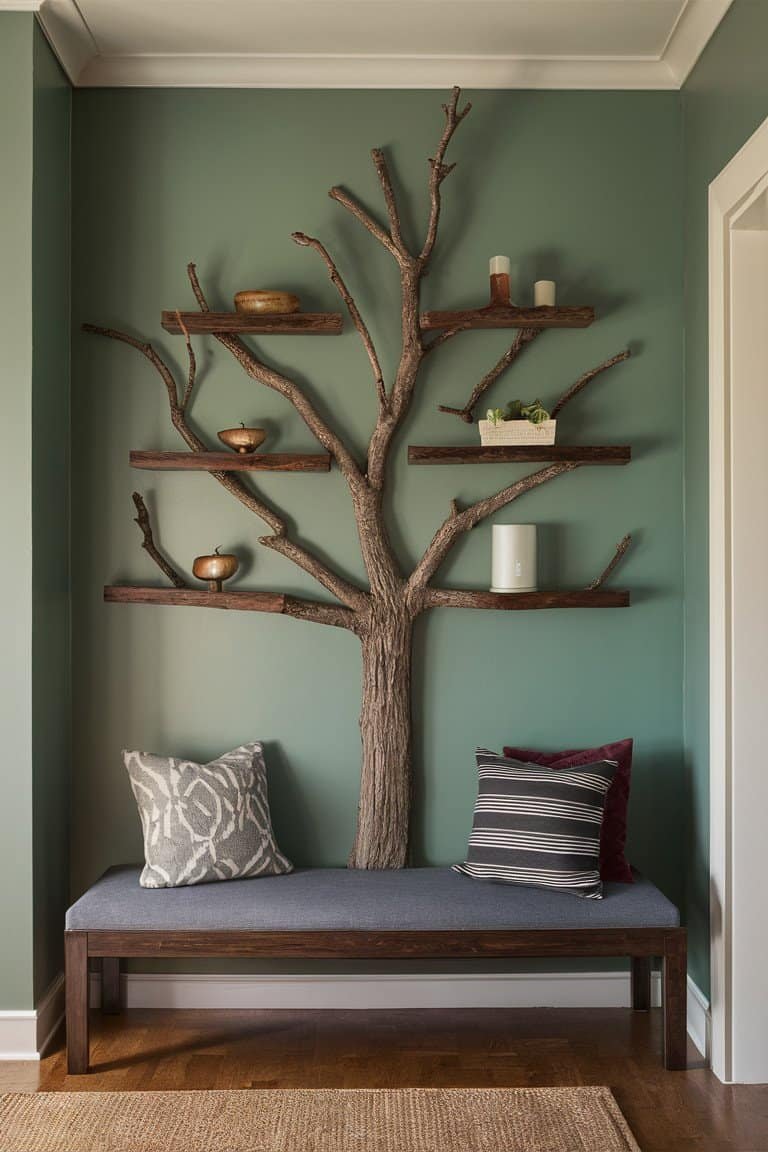 Tree Branch Shelves