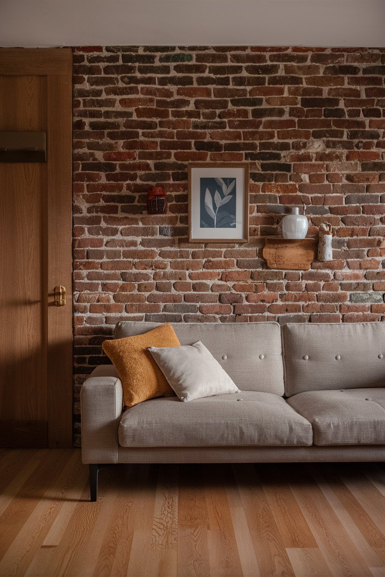 Rustic Brick Accent Wall