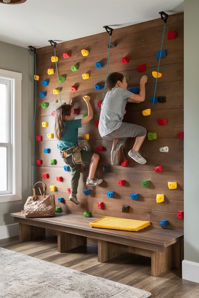 Interactive Climbing Wall Art