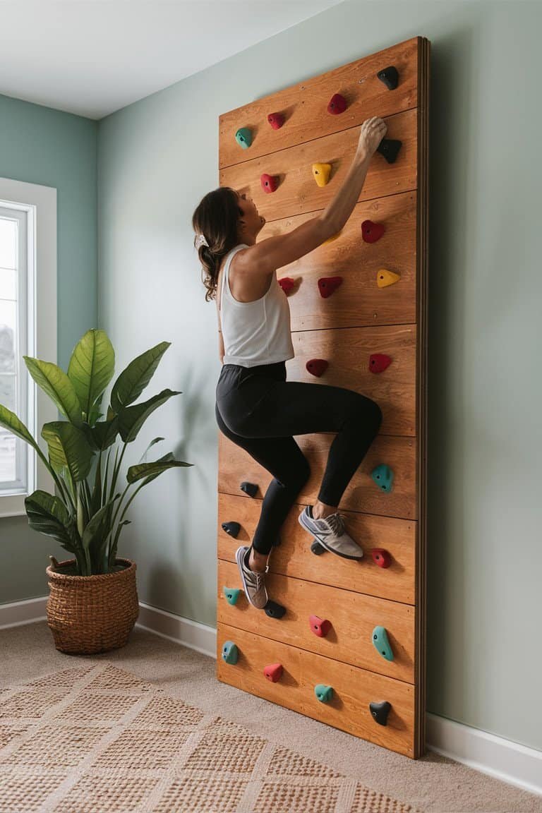 Rock Climbing Board with Adjustable Angles