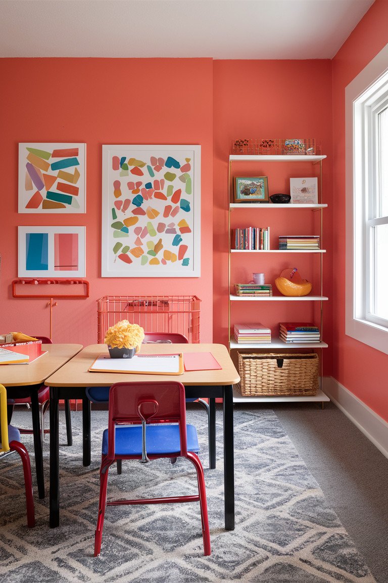 Vibrant Coral for Energy and Enthusiasm