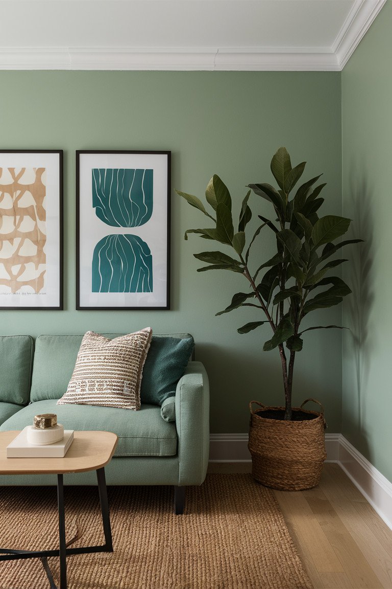 Soft Sage Green for a Calming Retreat