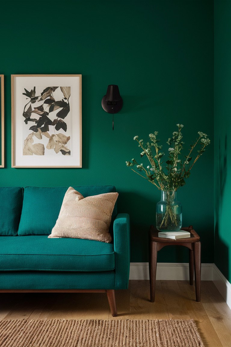 Bold Emerald Green for a Dramatic Statement