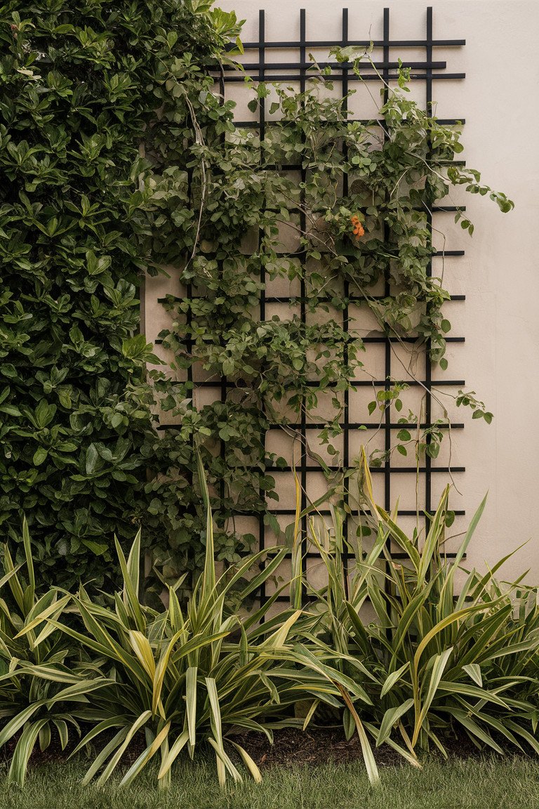 Charming Trellis with Climbing Plants