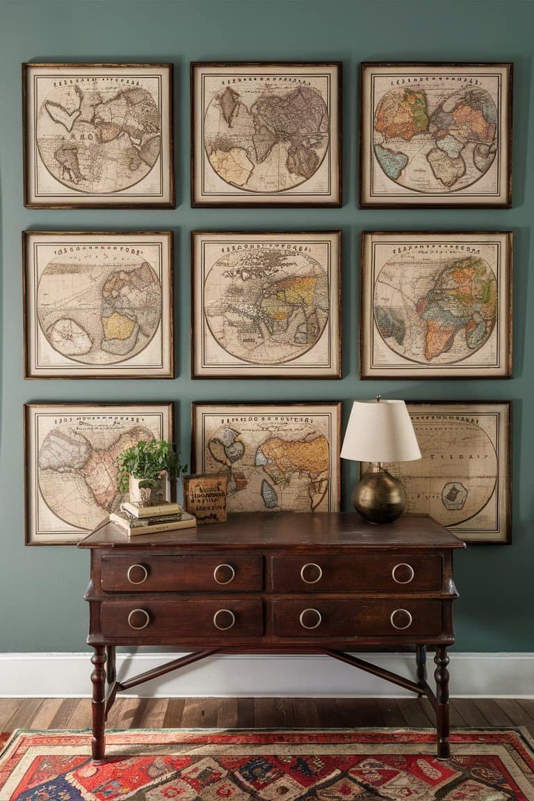 Framed Antique Maps