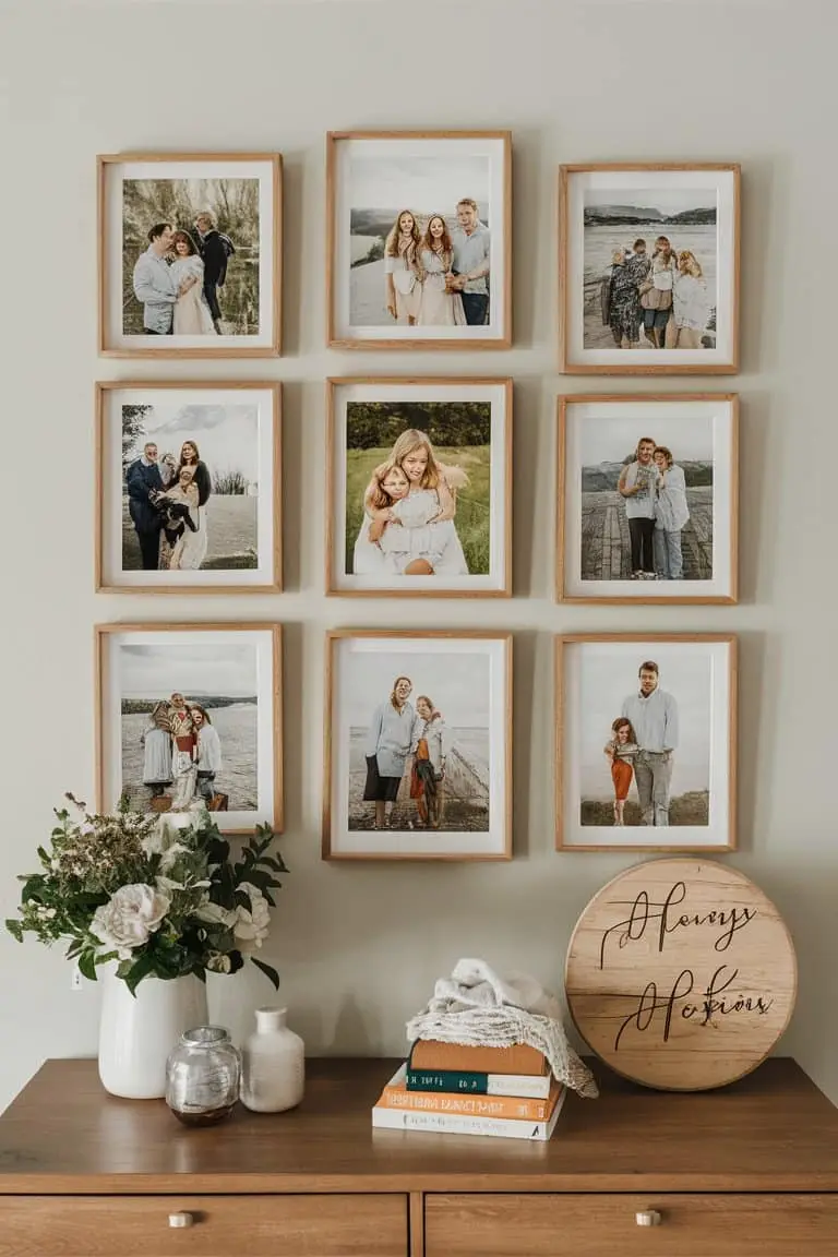 A Seasonal Family Photo Display
