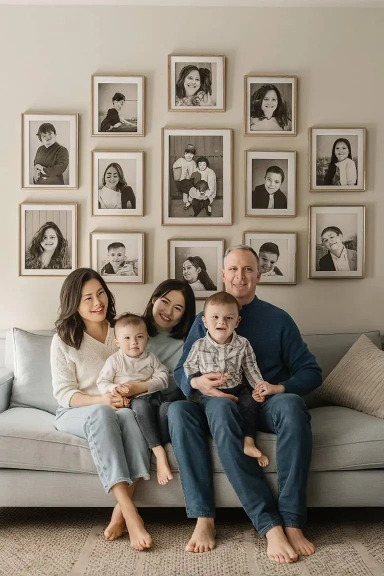 A Timeless Black and White Family Photo