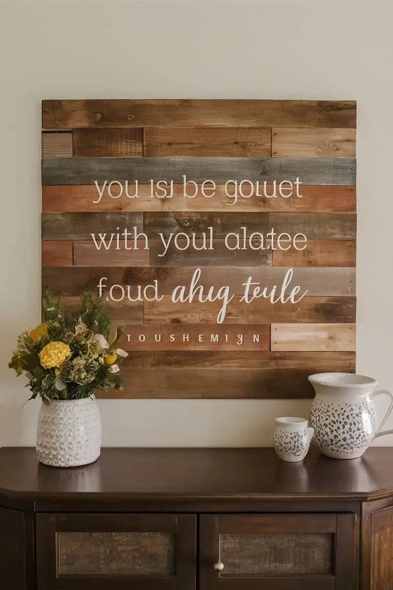 Wooden Wall Art with Personal Quotes