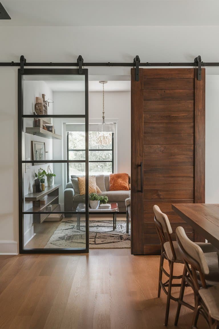 Industrial Chic Glass Doors