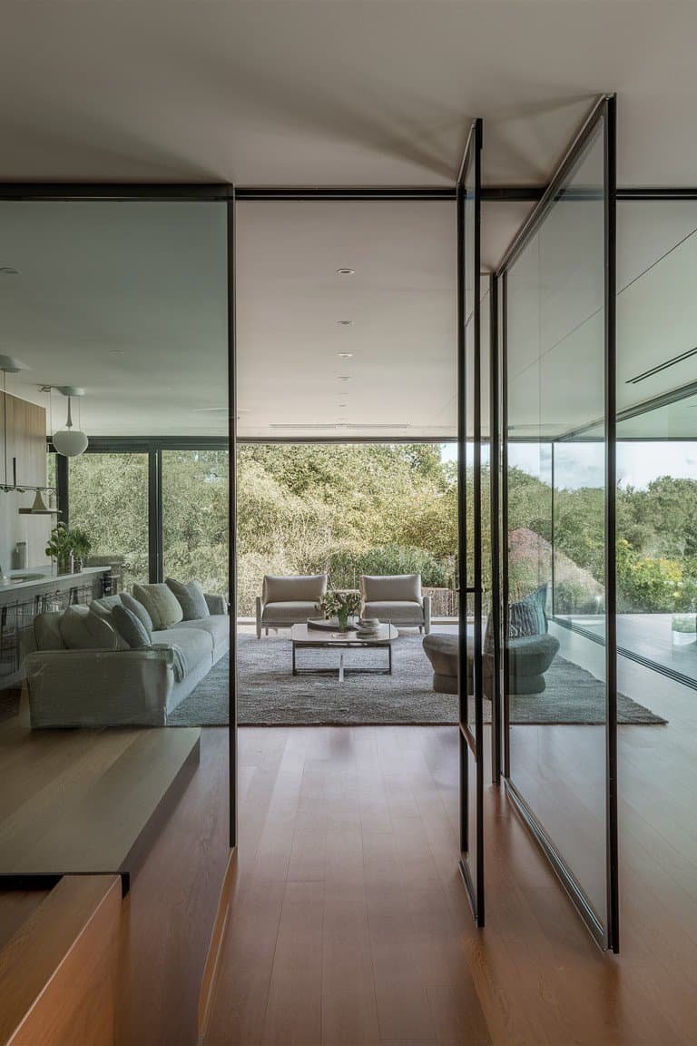 Open Concept Living with Floor-to-Ceiling Glass