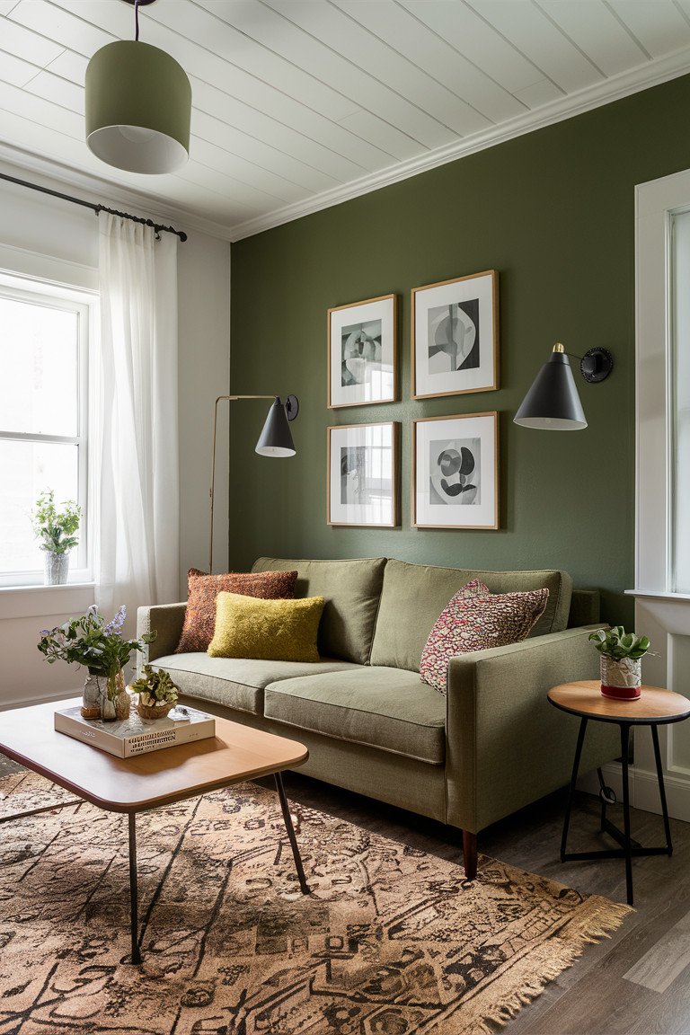 Playful Touch with Olive Green