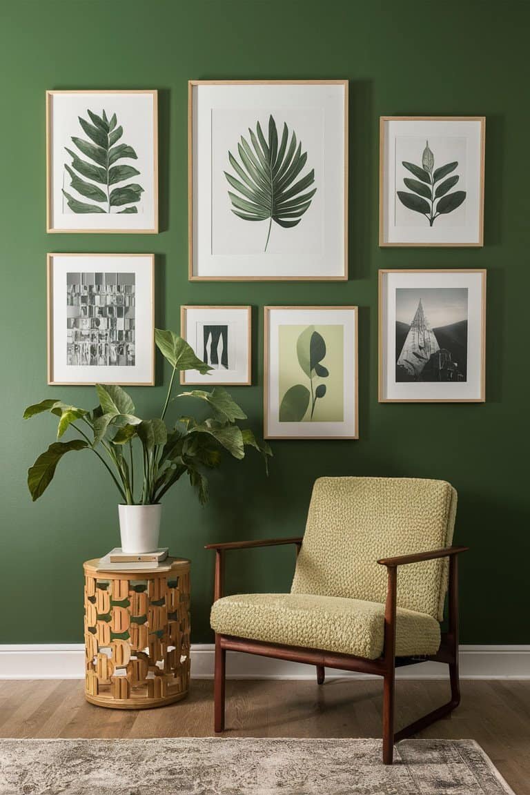 Green Gallery Wall