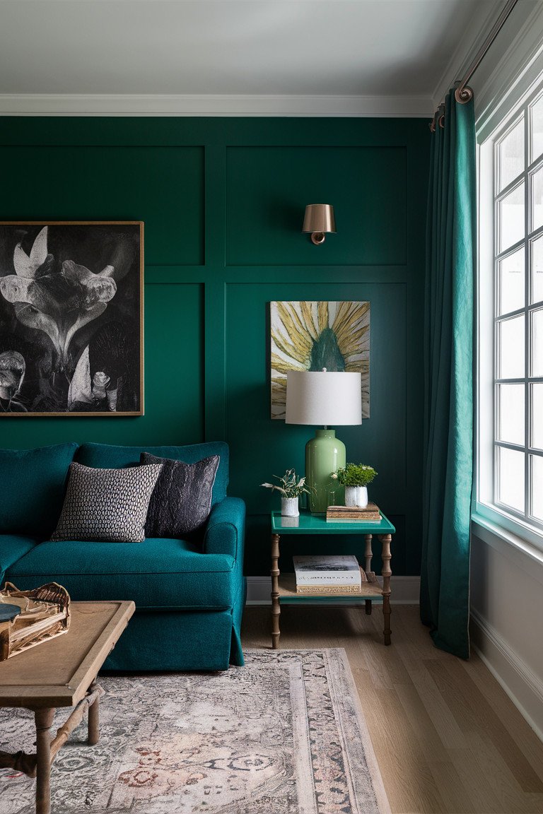 Emerald Green Accent Wall