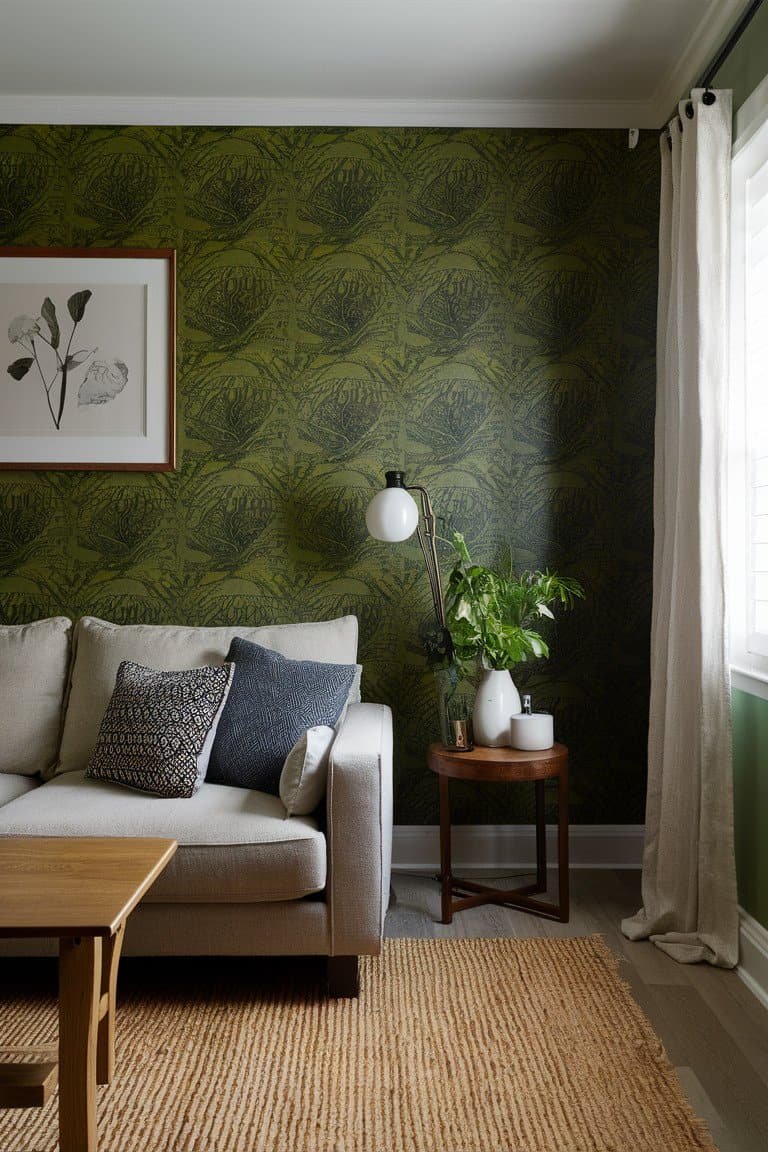 Green Mural or Wallpaper