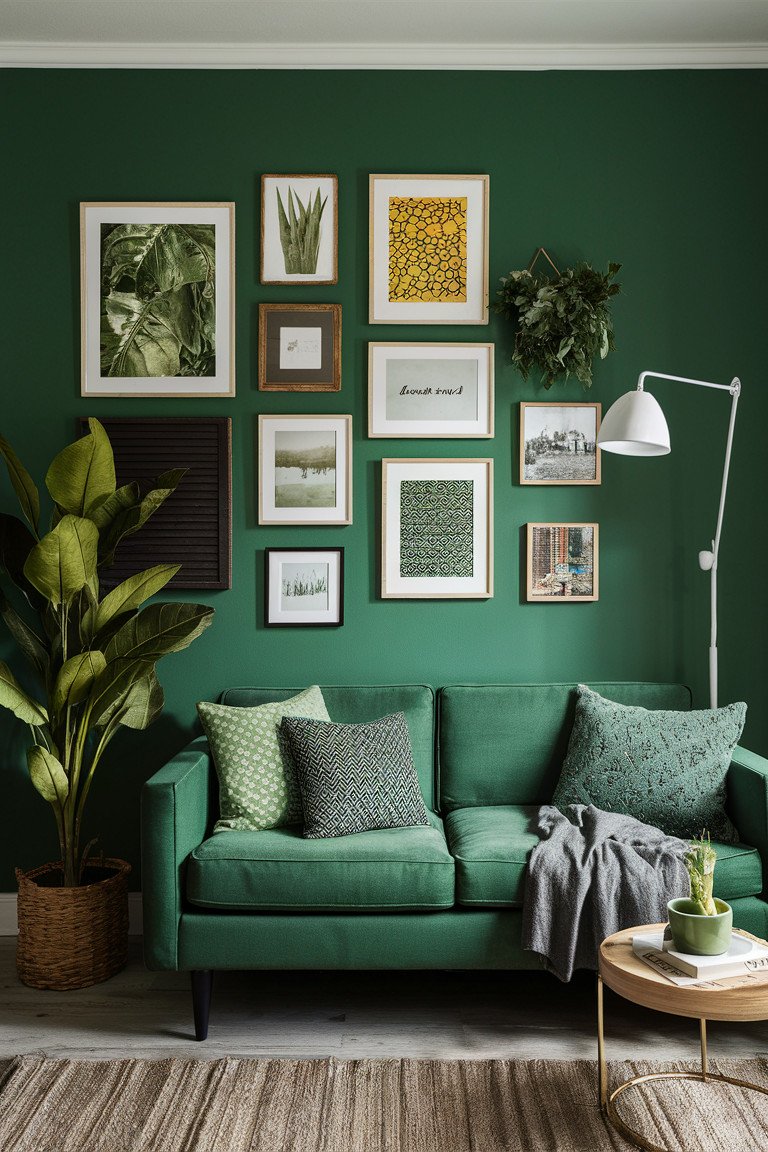 Green Gallery Wall