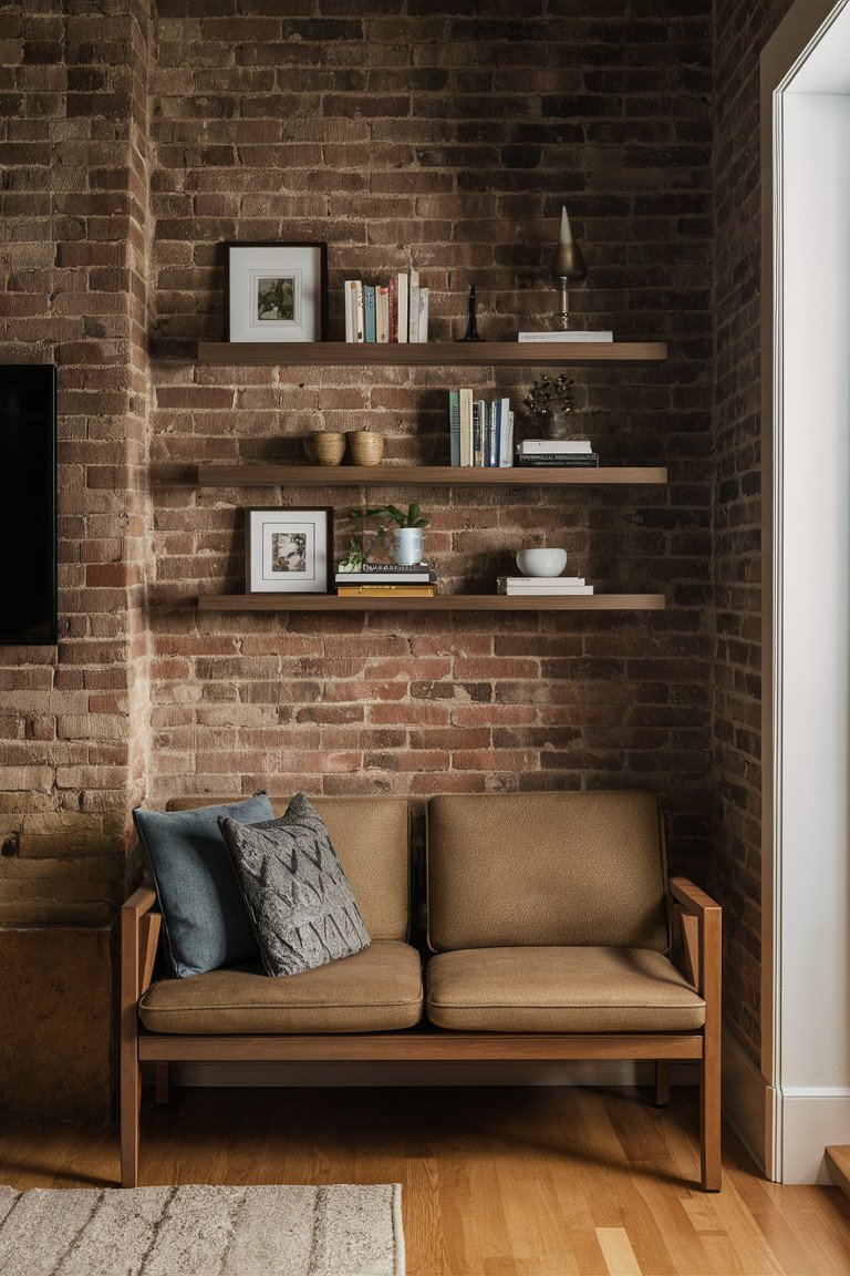 Floating Shelves with a Twist