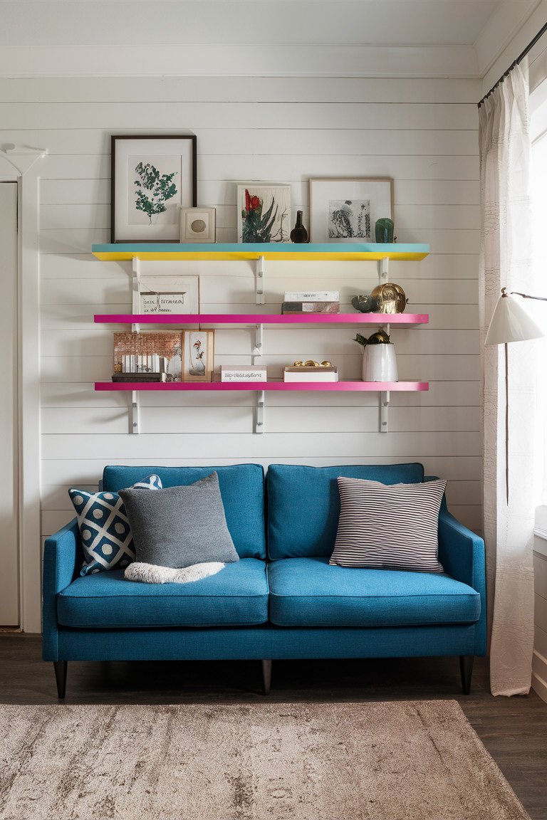 Colorful Accent Shelves