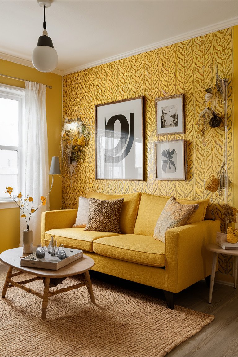 Cheerful Yellow Wallpaper