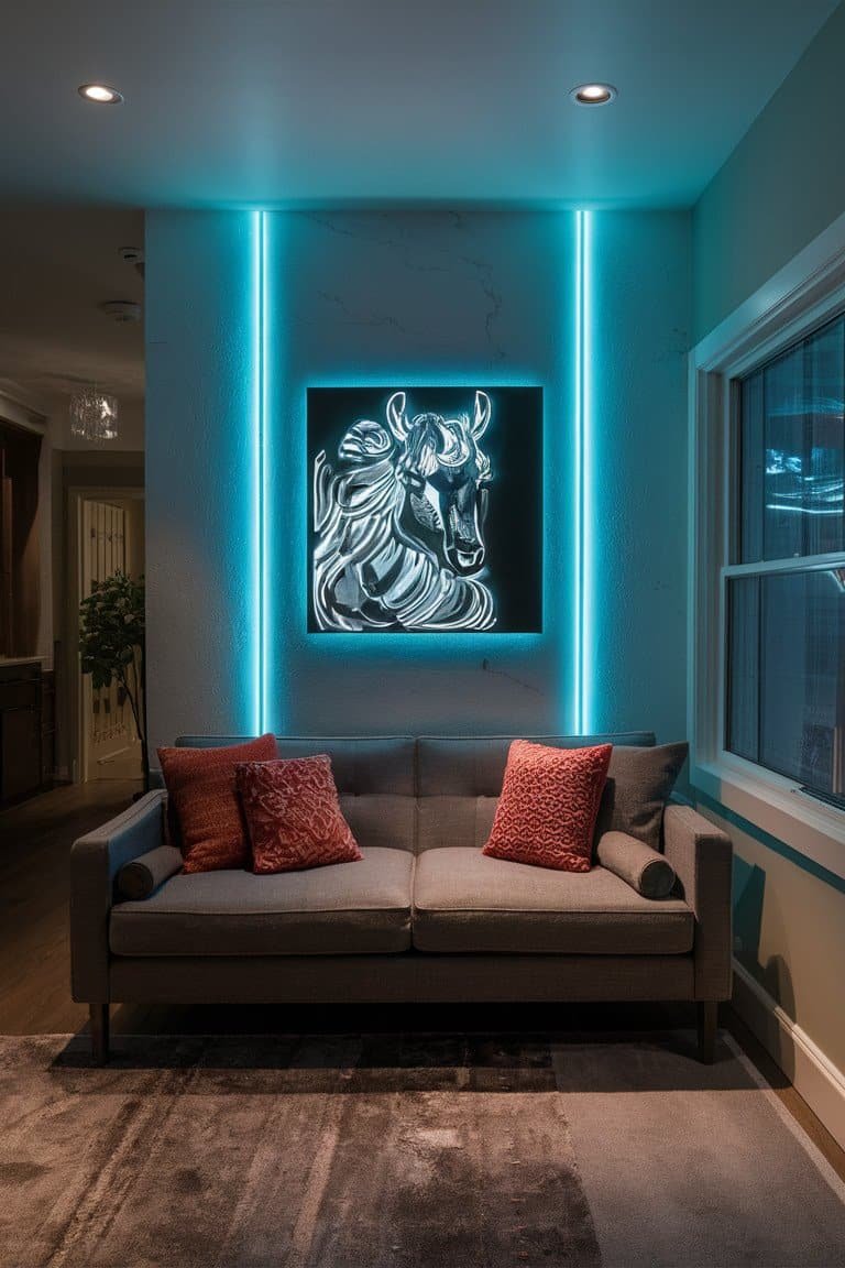 Wall-Mounted LED Art Displays