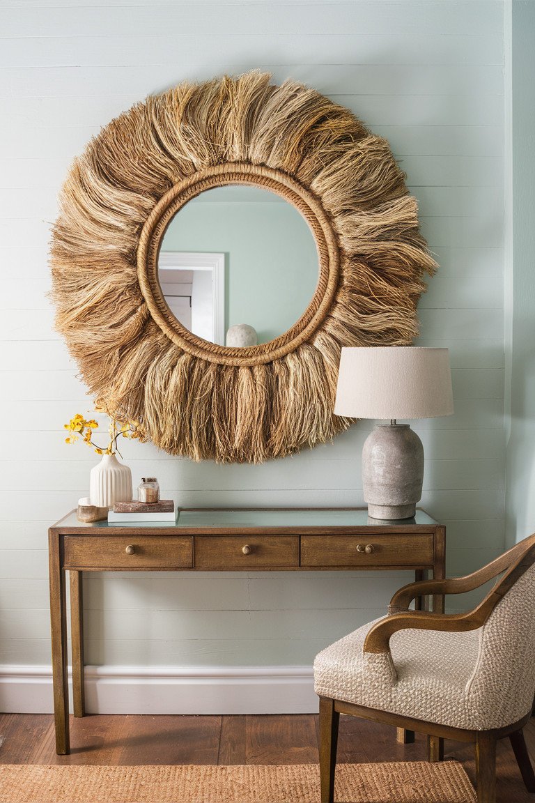 Fringe-Trimmed Mirror