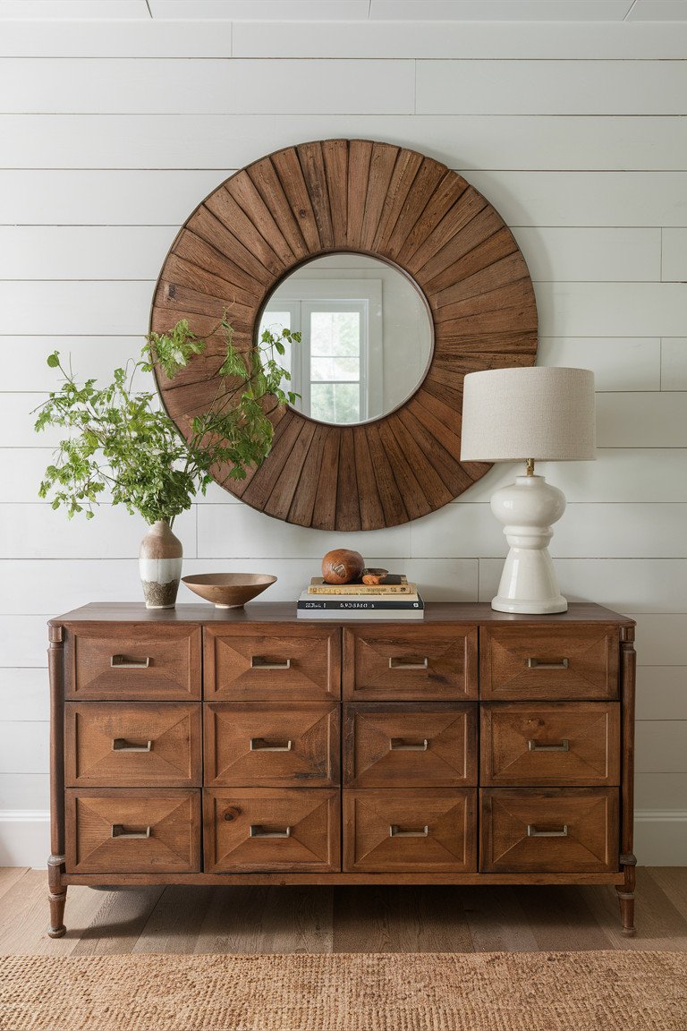 Rustic Wooden Mirror