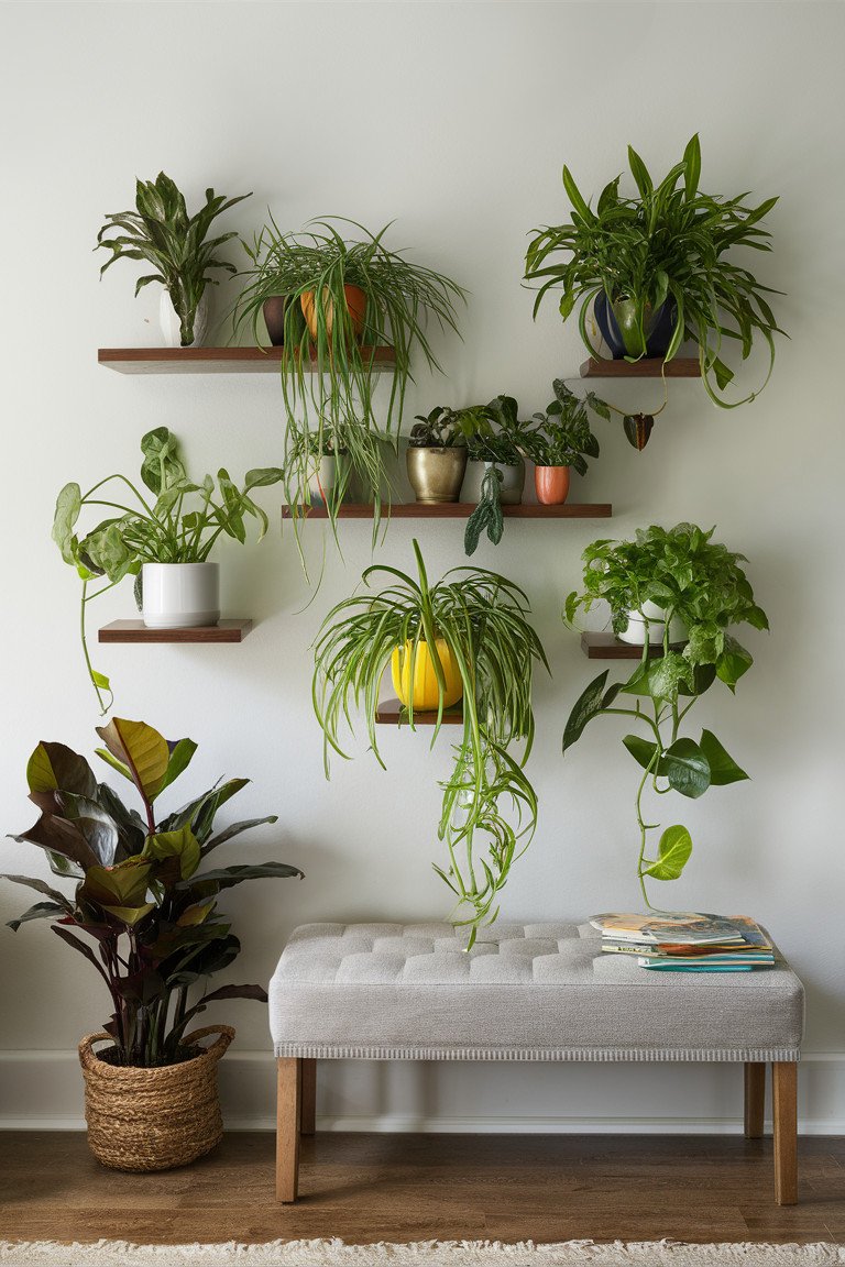 Floating Shelves with a Twist