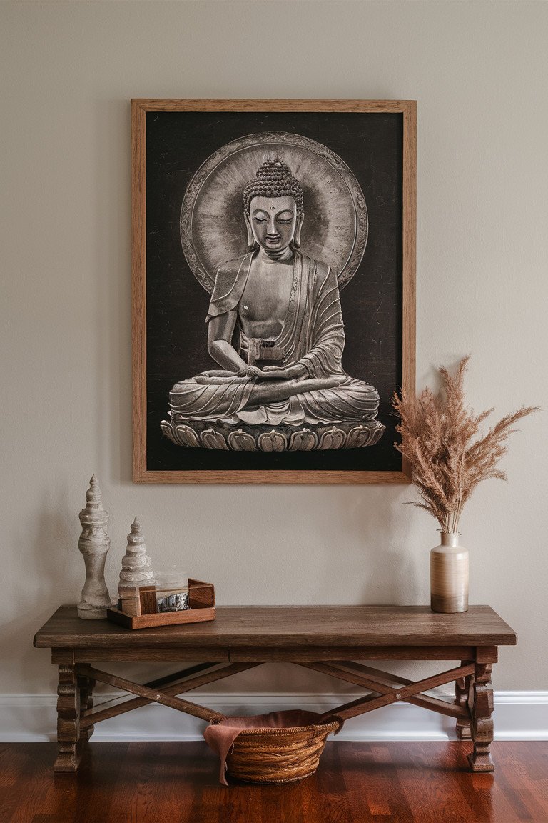 Framed Buddha Art Display