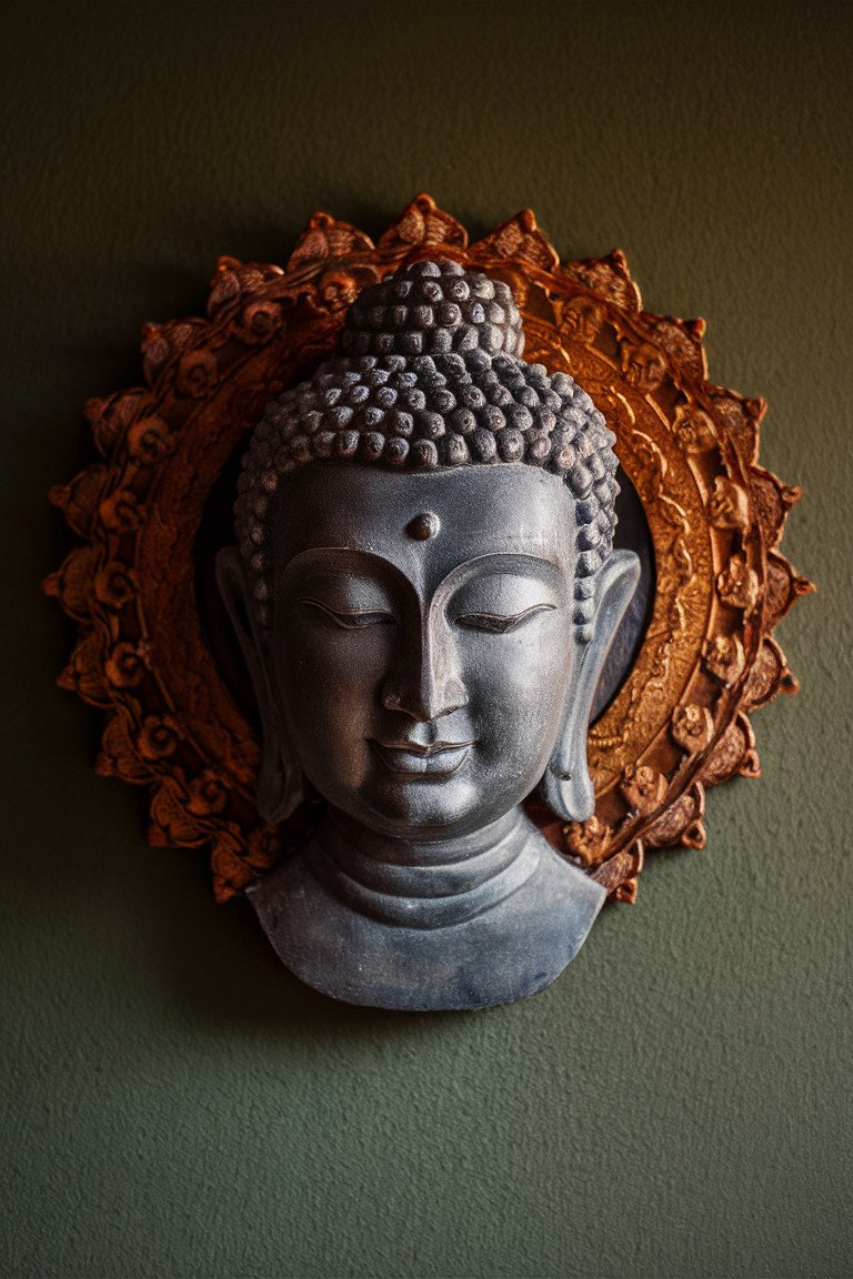 Wall-mounted Buddha Sculpture