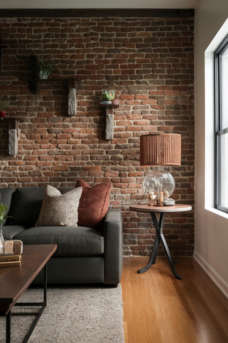 Rustic Brick Accent Wall