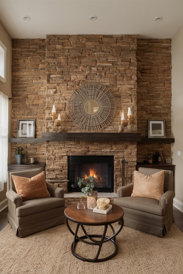 Natural Rustic Stone Paneling