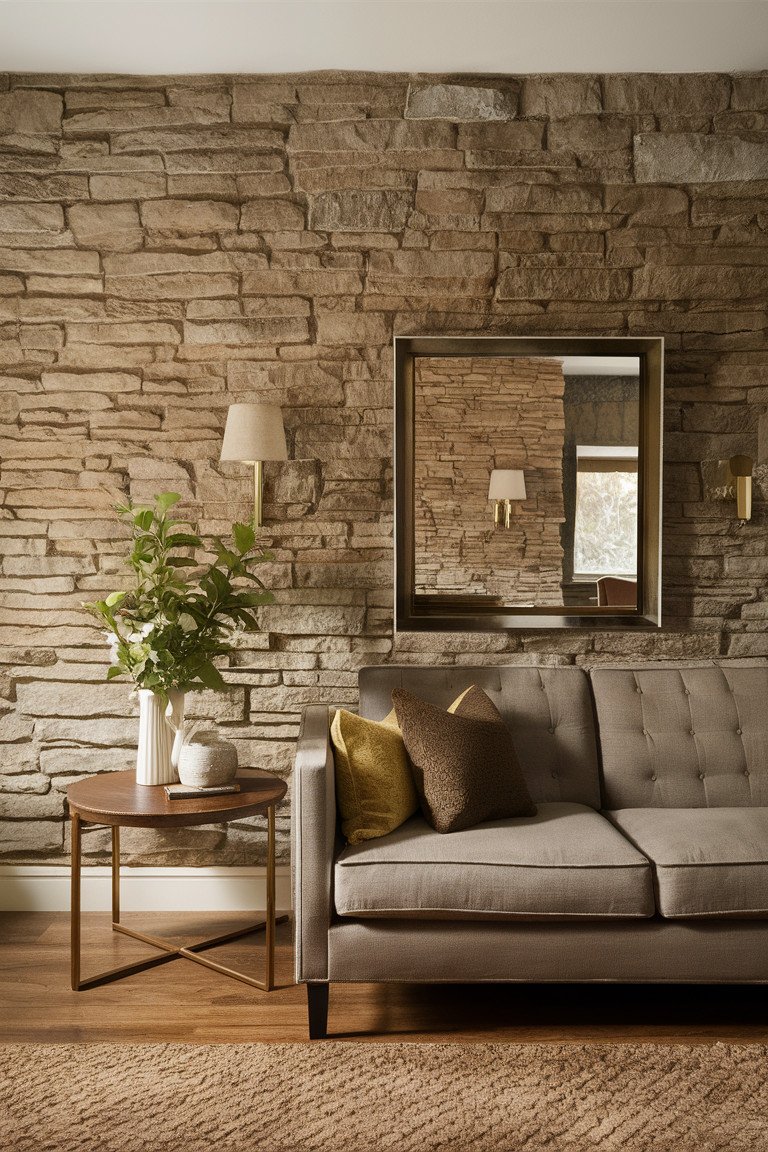 Faux Stone Wallpaper