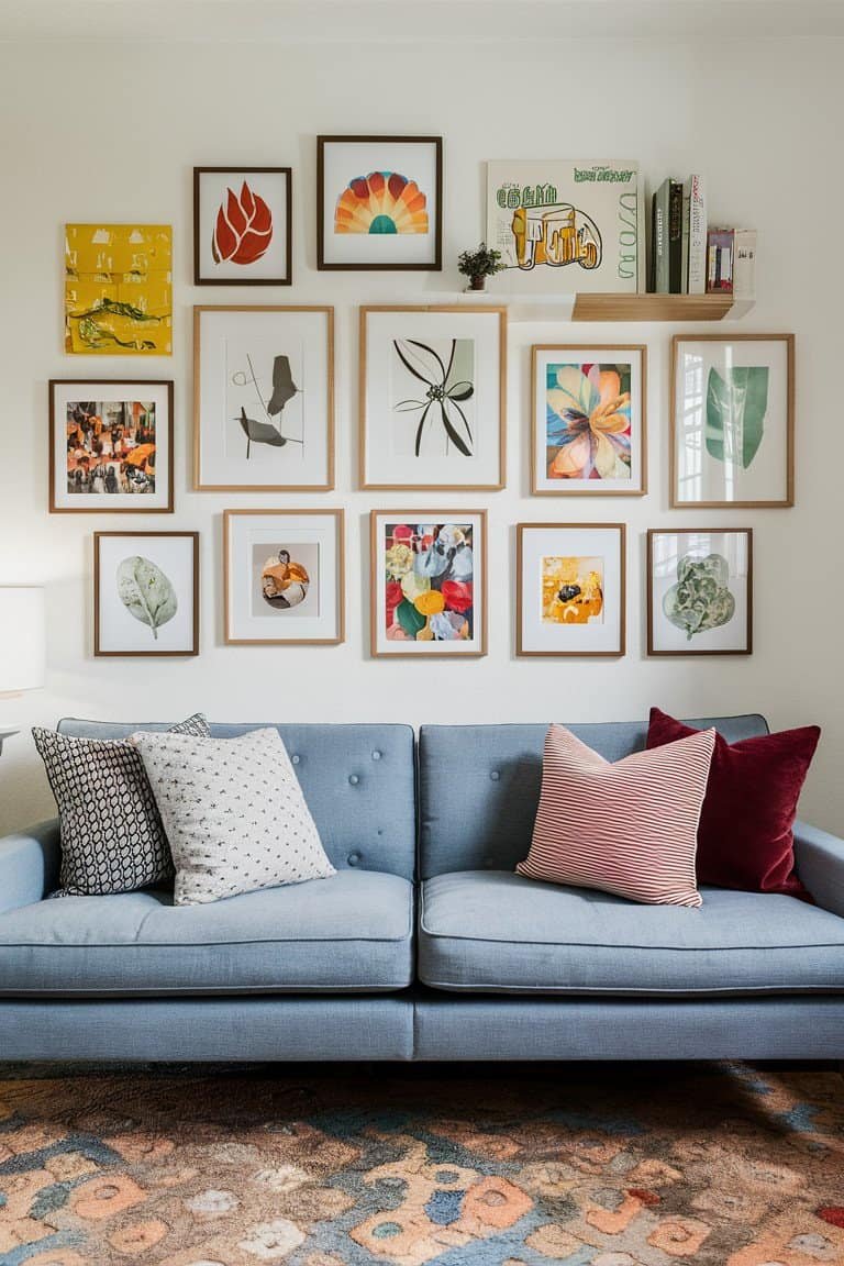 Bright and Cheerful Gallery Wall