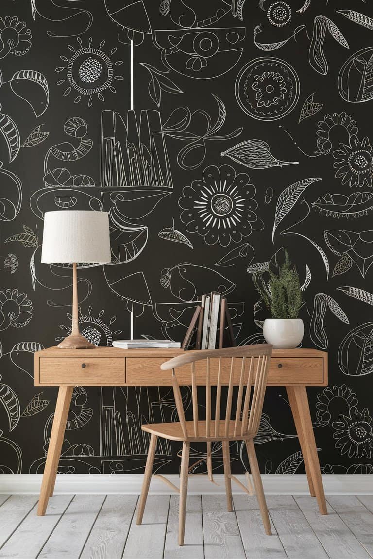 Whimsical Chalkboard Wall