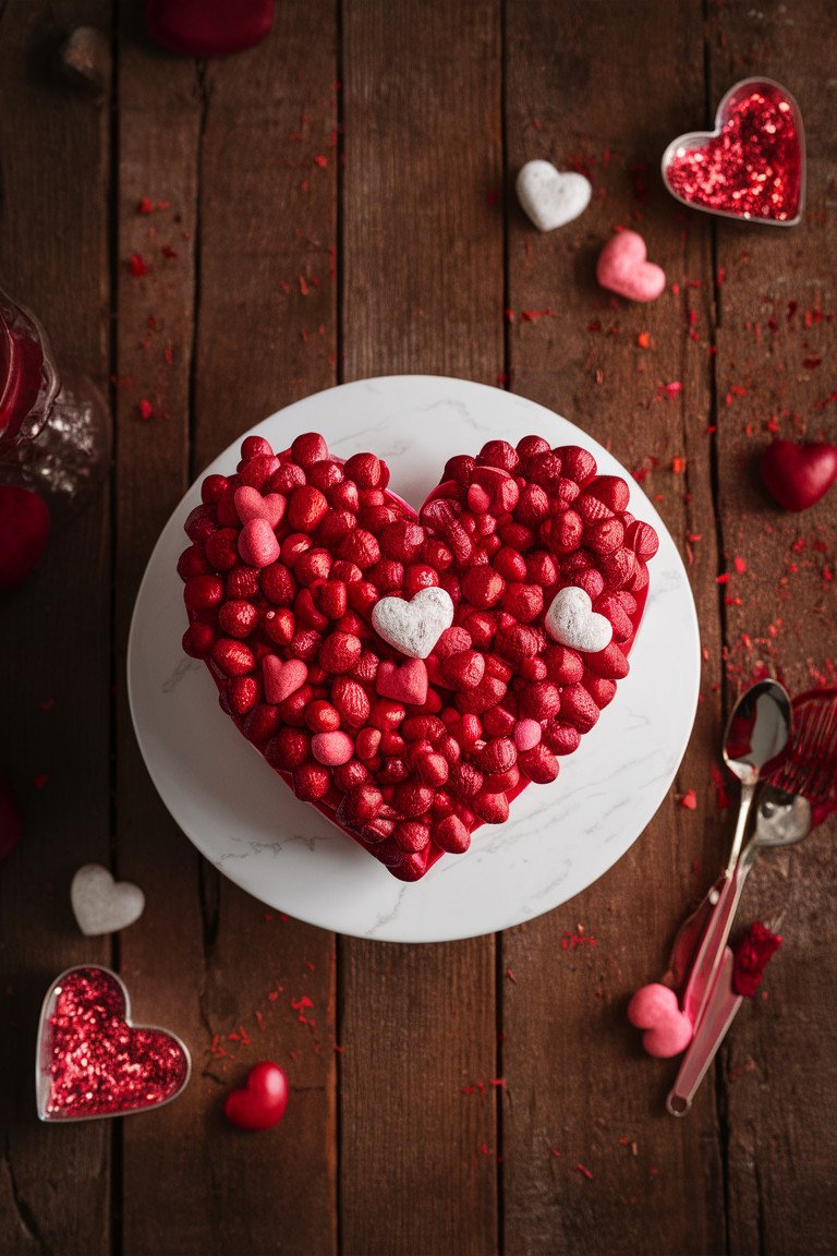 Heart-Shaped Surprise Cake