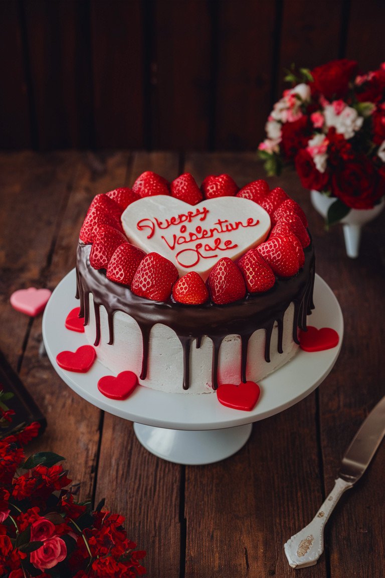 Chocolate-Covered Strawberry Cake