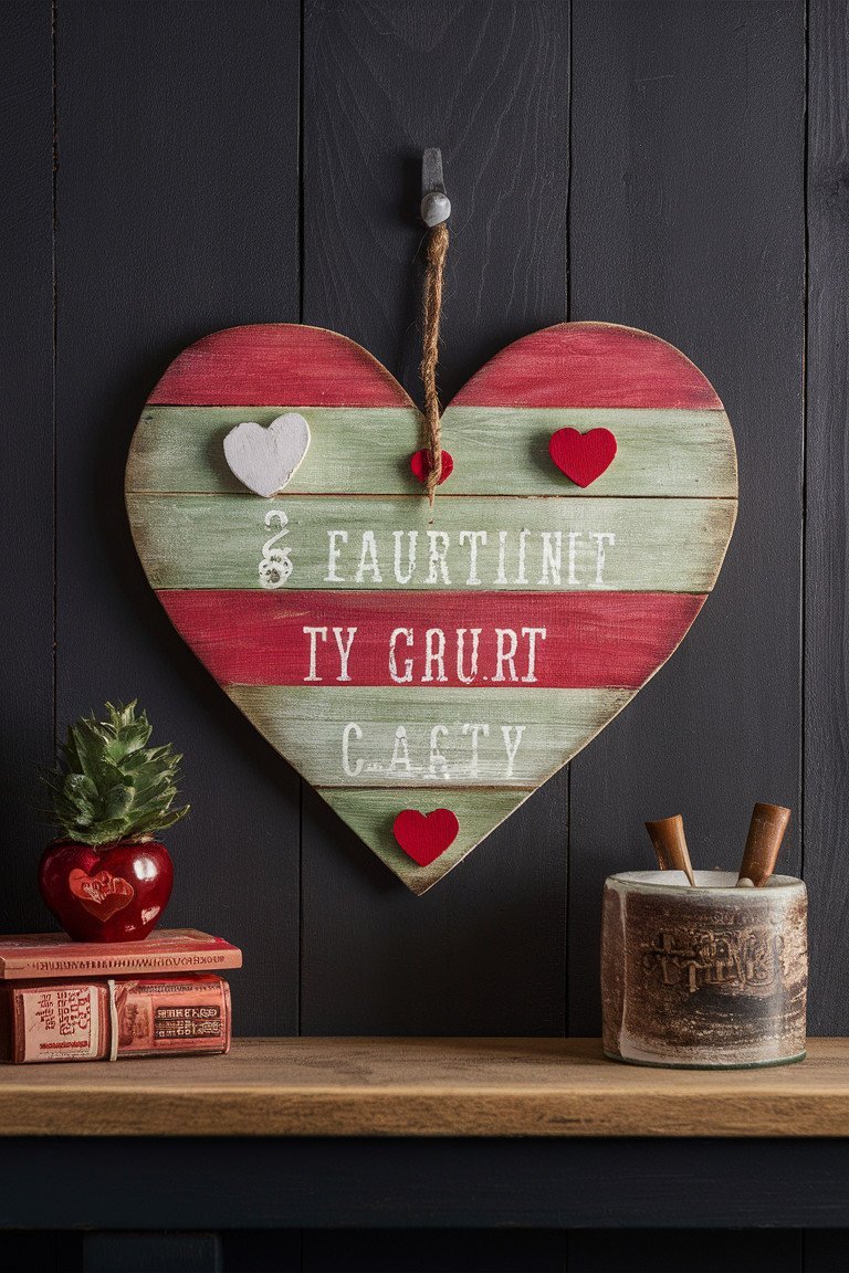 Rustic Wooden Heart Wall Art