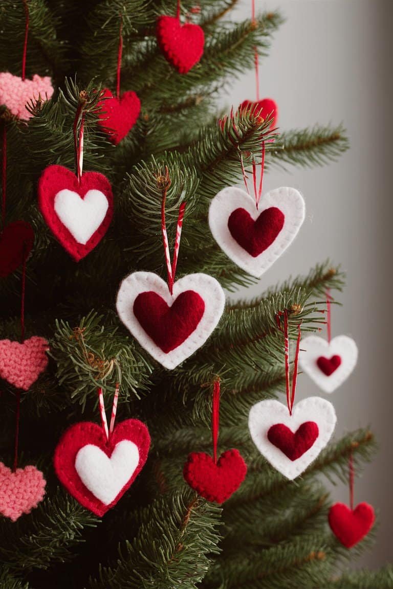 Hearts Galore: Felt Heart Ornaments