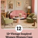 12+ Vintage-Inspired Women Cave With Retro Furniture And Bold Patterns Ideas women-cave-ccccc-14199